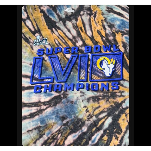 Los Angeles Rams Super Bowl LVI Champs Tie-Dye Tee - Picture 3 of 4